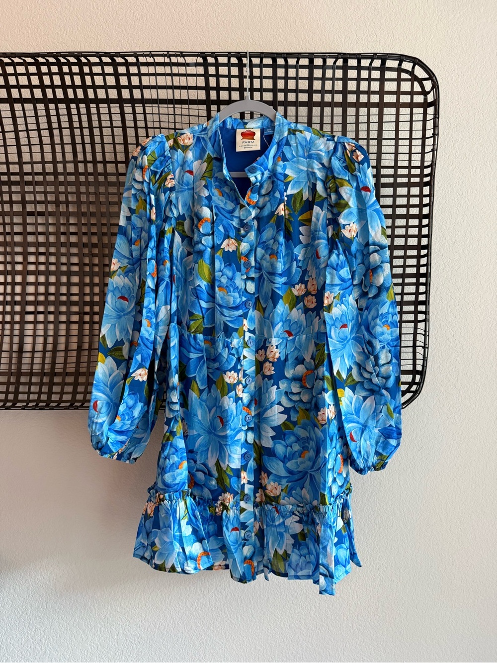 Farm Rio x Anthropologie Long-Sleeve Mini Swing Dress